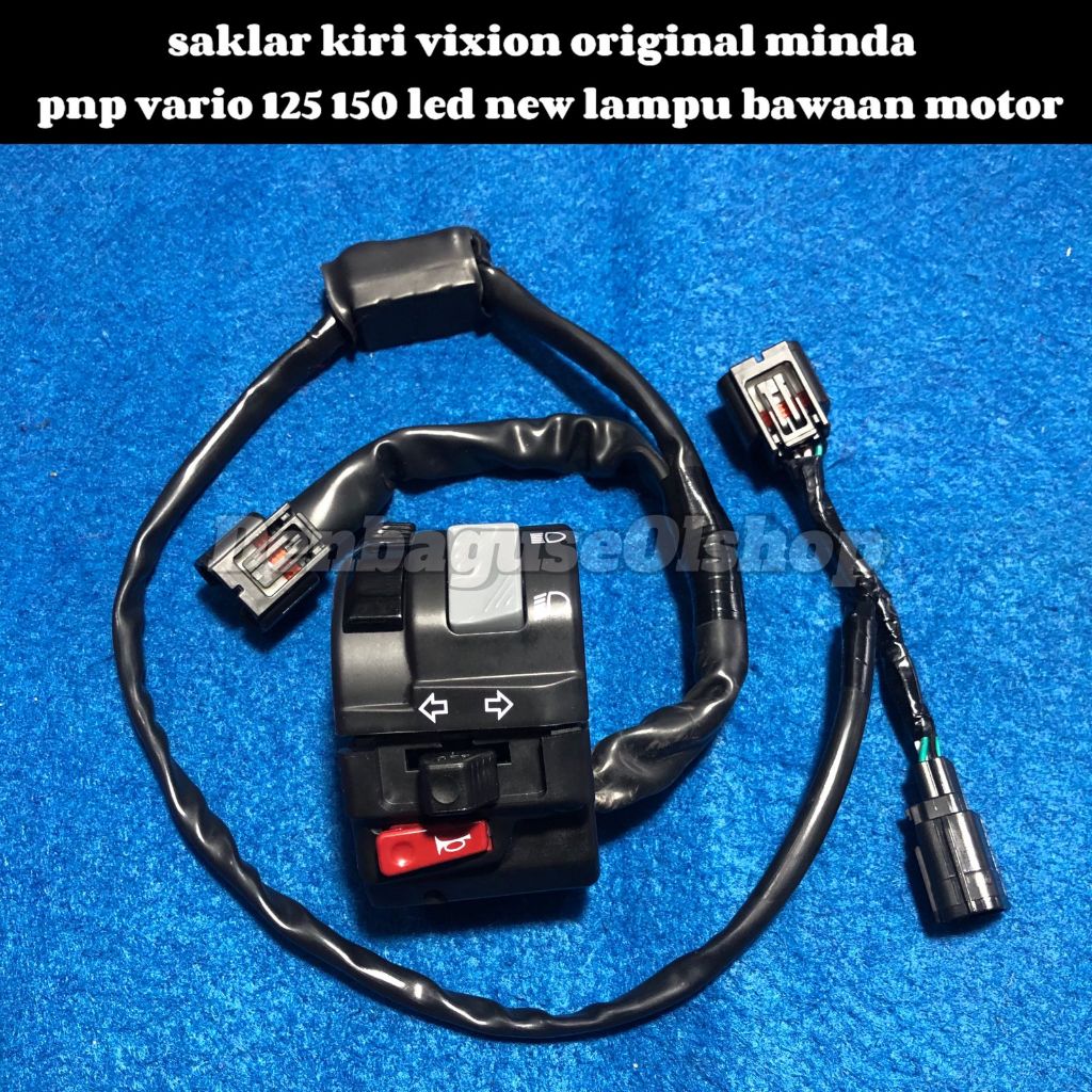 SAKLAR NEW VARIO 125 150 HOLDER KIRI VIXION ORIGINAL MINDA PNP LAMPU BAWAAN MOTOR