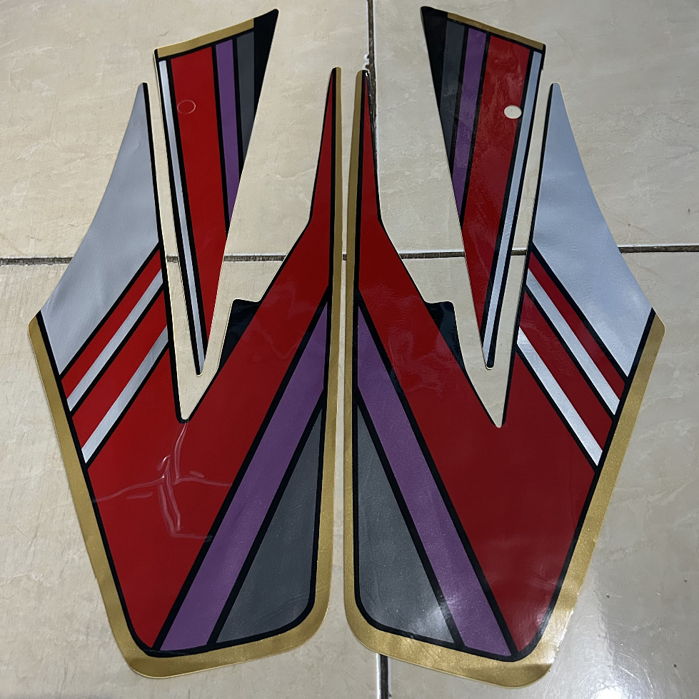 stiker striping yamaha rx king1994 merah lis body standar berkualitas original