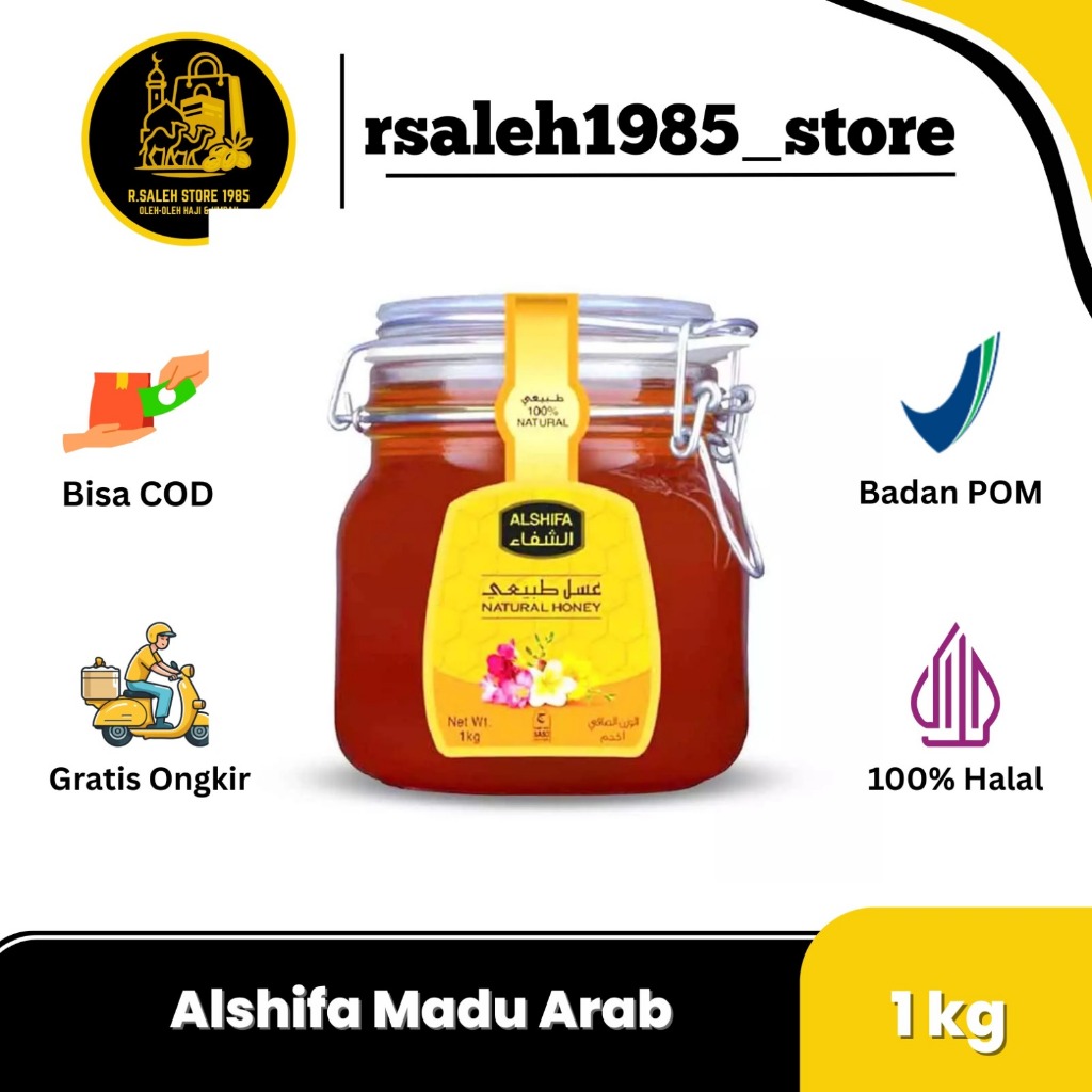 

Madu Alshifa 1KG Impor Arab Saudi Kemasan Toples Kawat 1kg Original Al Shifa 1000gram Natural Honey