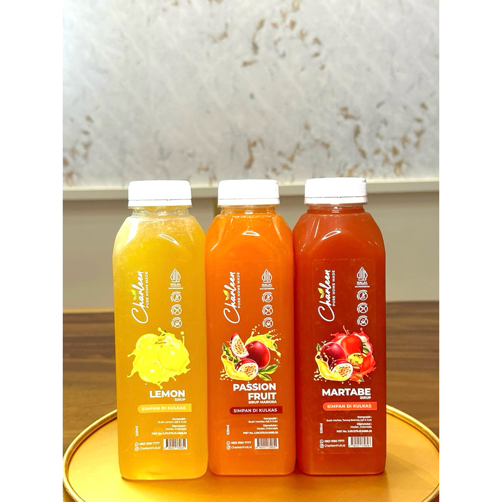 

Charleen Syrup 3 rasa (markisa, lemon, martabe)