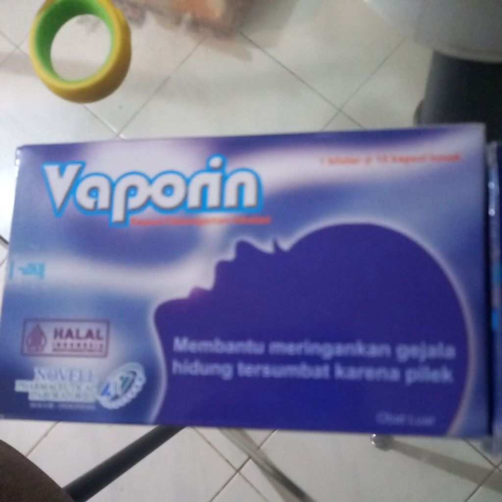 Vaporin untuk mengatasi hidung tersumbat pada bayi 1 kapsul bukan 1 pack