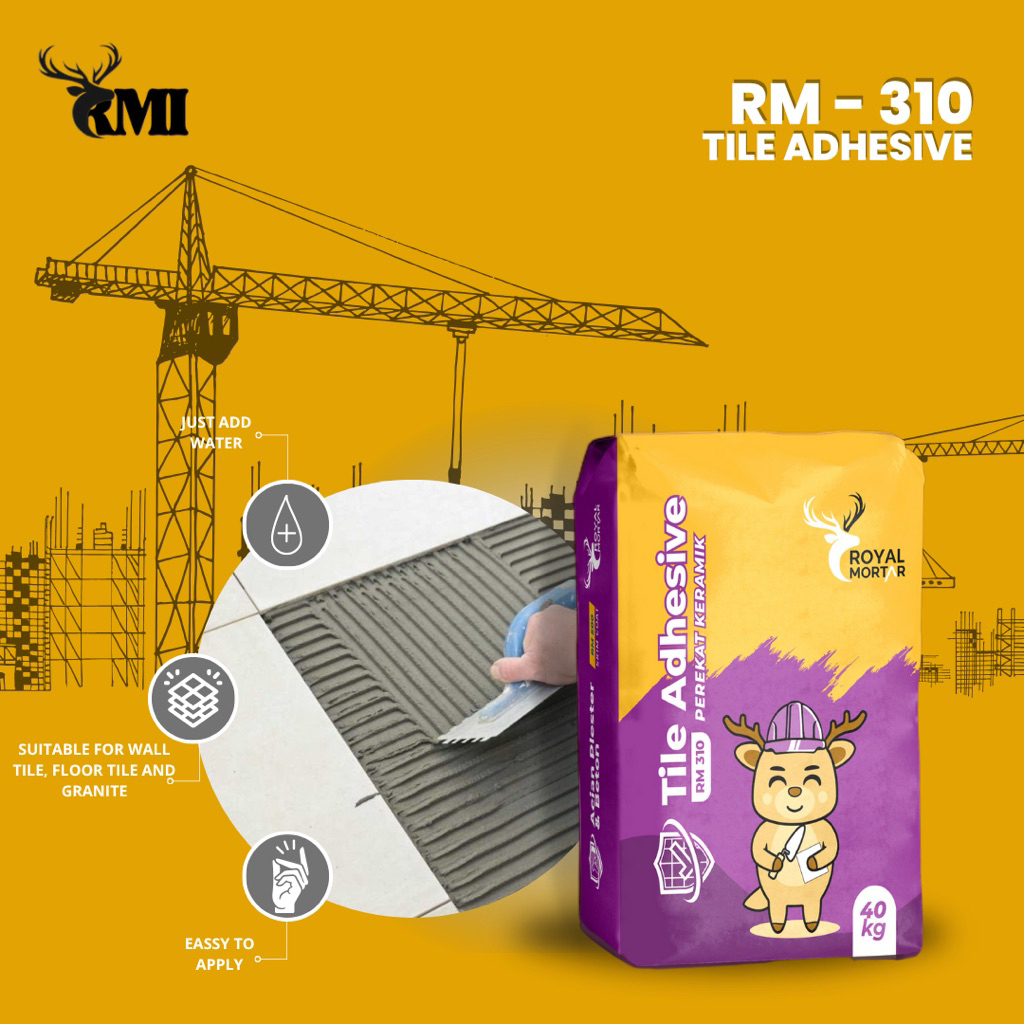 Semen Instan | Perekat keramik/Tile Adhesive| Granit | RM-310 Royal Mortar