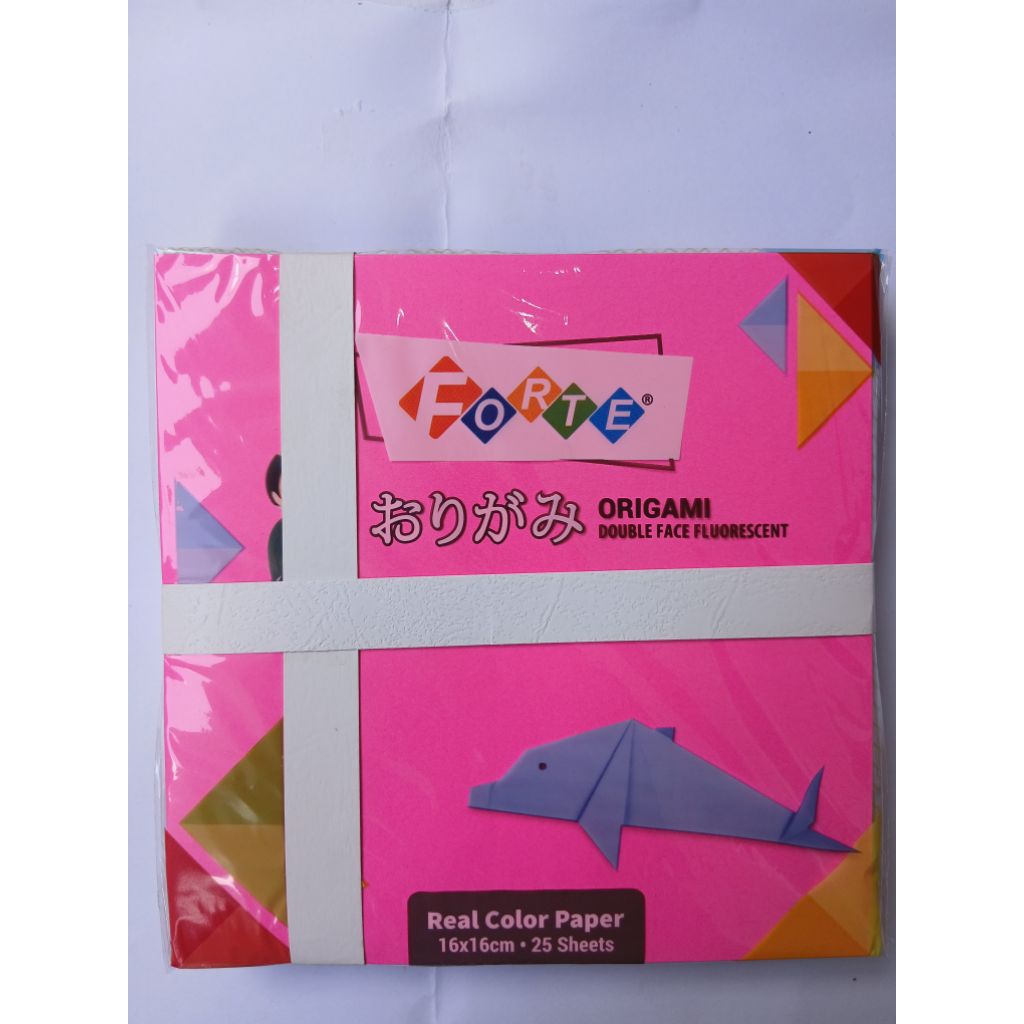 

Origami Bolak Balik, Merk Forte, 1 Ikat Isi 10 Pak, Uk. 16 x 16 cm (25 Sheets)