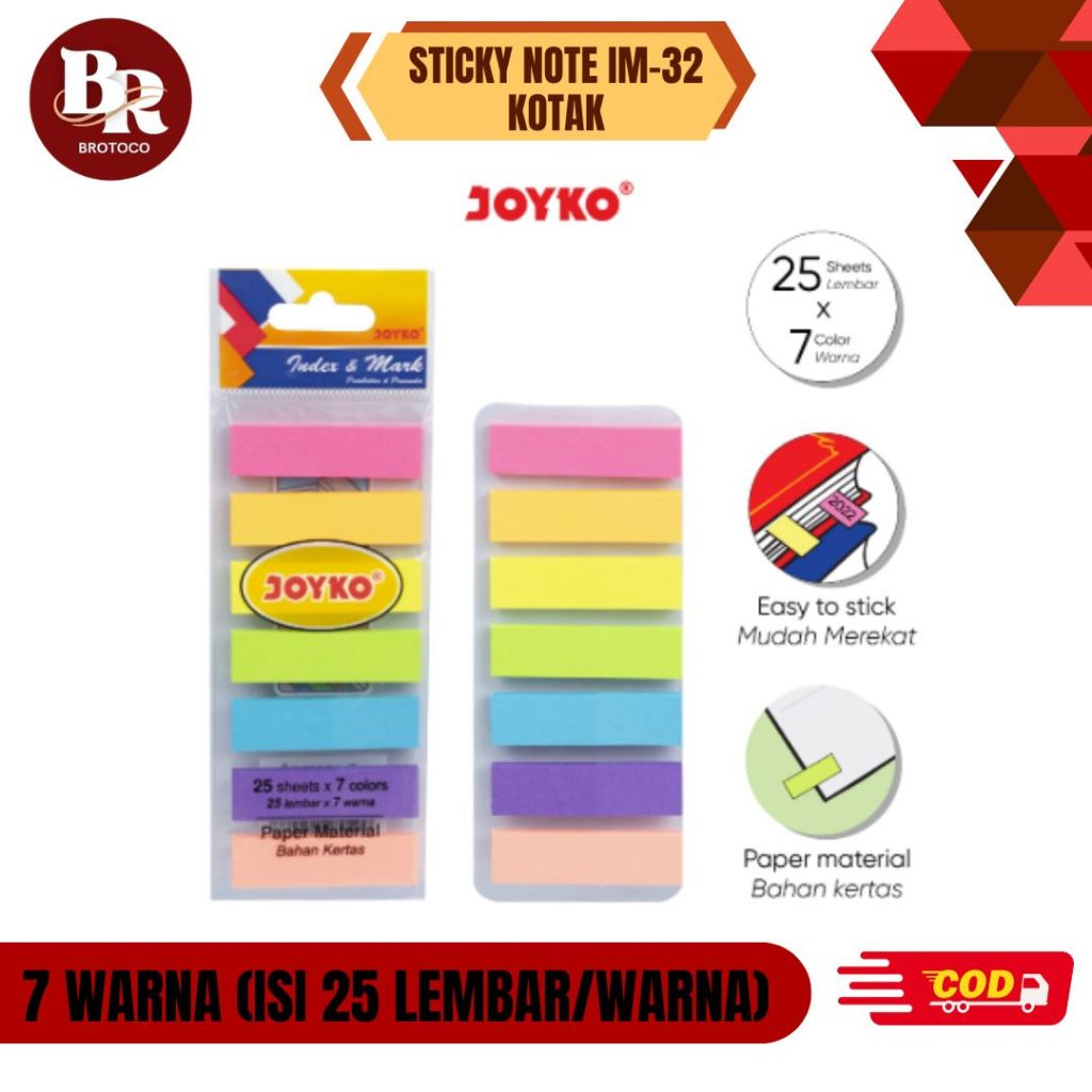 

[BROTOCO] Sticky Note Joyko IM-32 - Memo Tempel Kotak