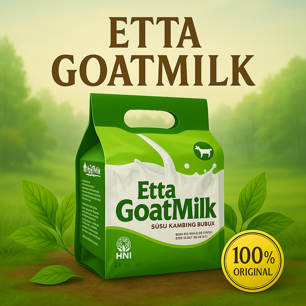 

Etta Goatmilk Susu Kambing Etawa Murni Halal Baik untuk Pencernaan & Stamina
