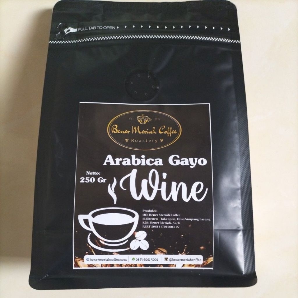 

Wine Coffee | Kopi Fermentasi Arabica Gayo 250 Gr