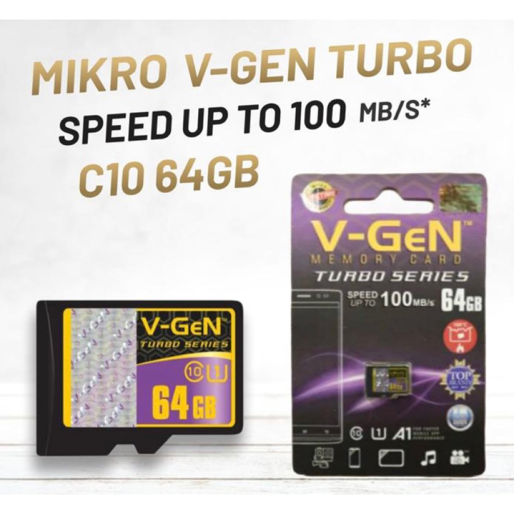 Memory Card micro 64gb Sd Vgen Turbo Class 10