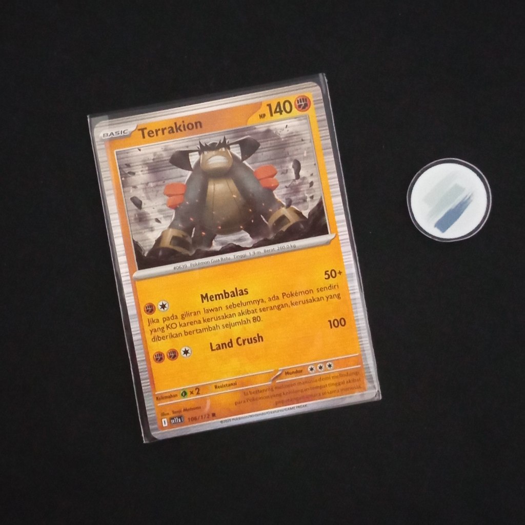 Terrakion R sv11s Hitam & Putih Pokemon TCG Indonesia