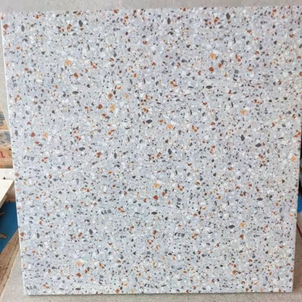 KERAMIK 50X50 MOTIF TERAZZO (KASAR)/ KERAMIK LANTAI KAMAR MANDI TERAZO gerinda