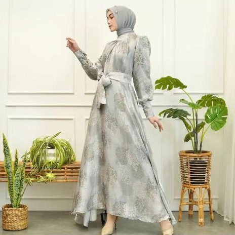 Shimmer Silk Gamis Premium Muslim