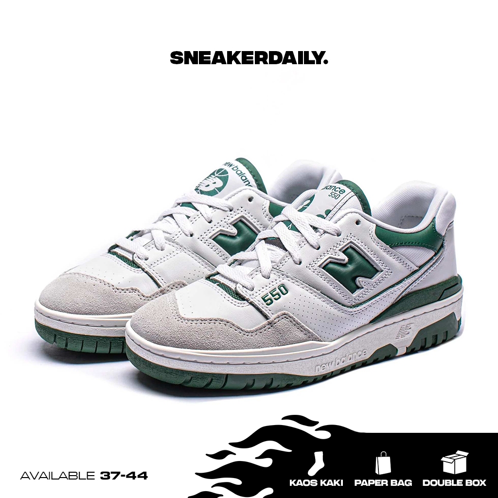 SNEAKERSDAILY NB 550 White Green BB550WT1