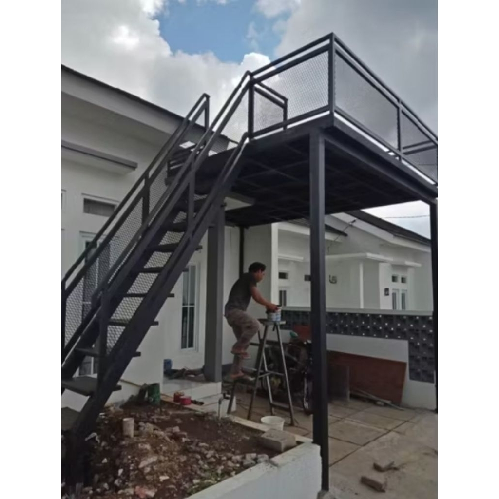 kanopi mezzanine besi hollow galvanis