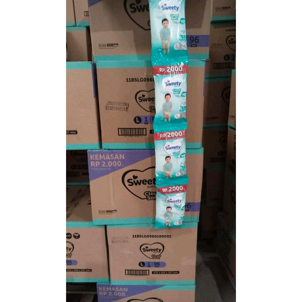 1 karton sweety silver renceng