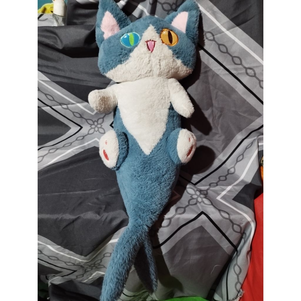 boneka kucing bentuk ikan 60cm kira"
