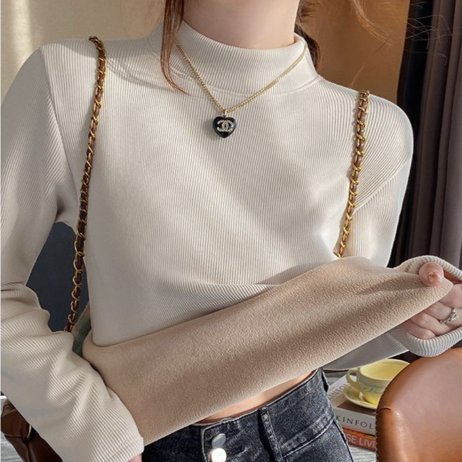 Sweater Winter Wanita Atasan Musim Dingin Hangat Tebal