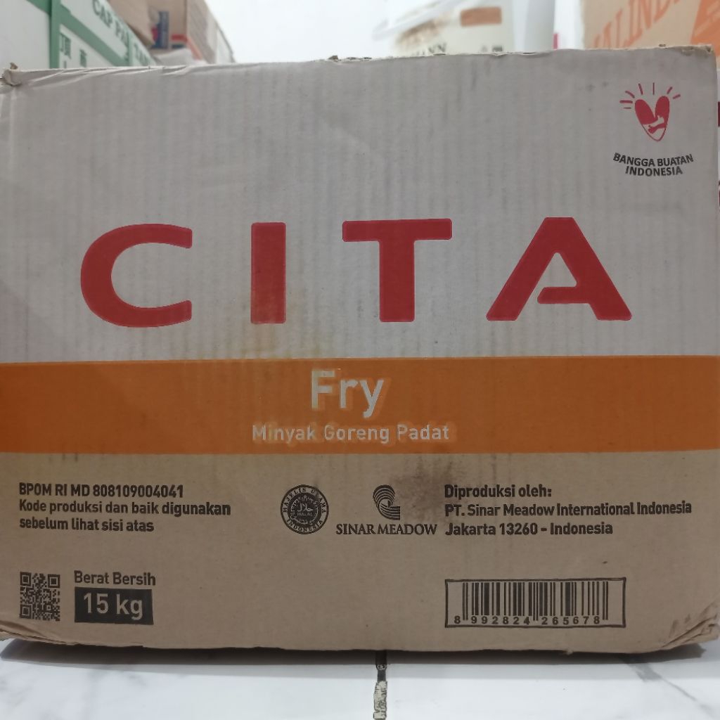 

Cita fry minyak goreng padat 15 kg | minyak goreng padat | cita fry | minyak padat
