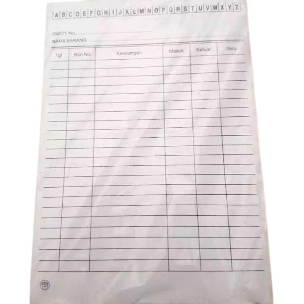 

ECER Kartu stok persediaan barang inventory card