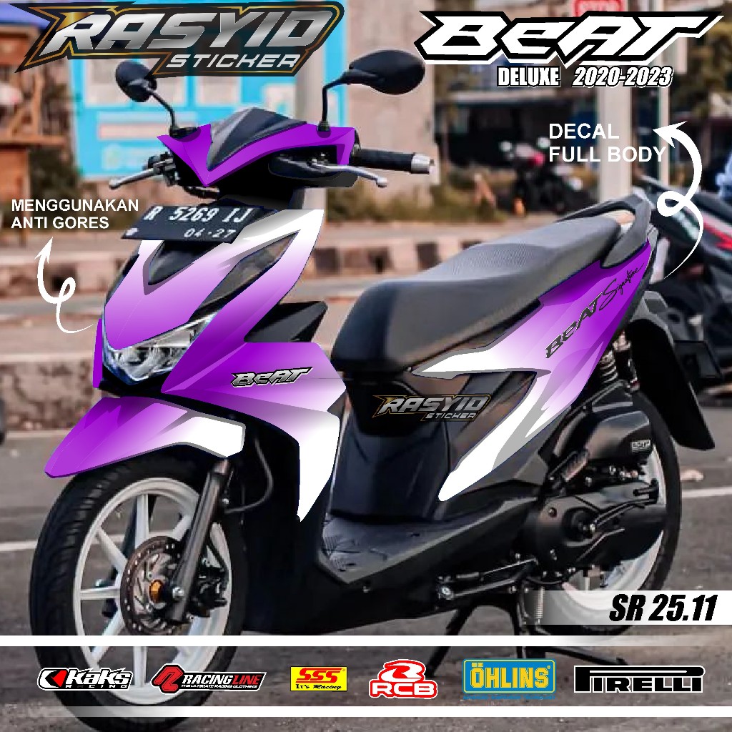 COD Sticker Decal Full Body Honda Beat Deluxe Beat street Tahun 2020 2021 2022 2023 Sticker Full Bod