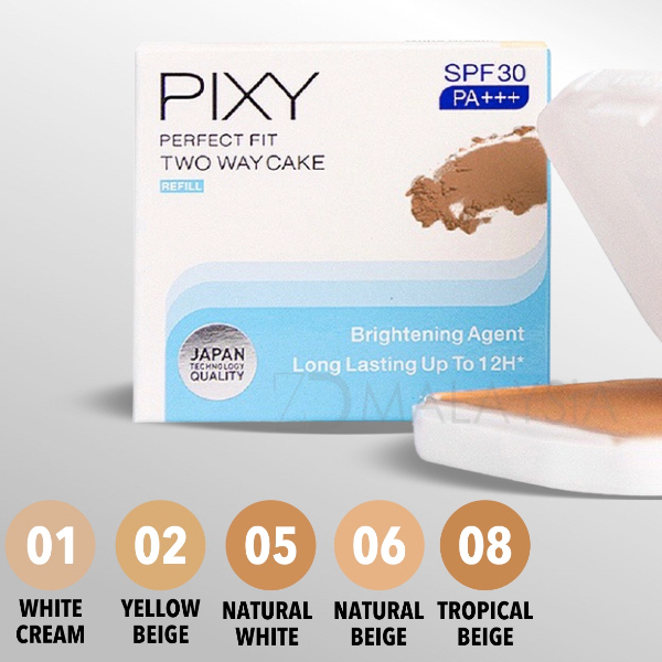 PIXY PERFECT FIT TWO WAY CAKE REFILL 01 WHITE CREAM