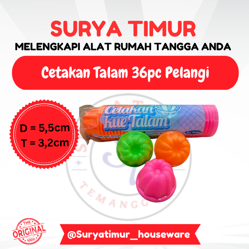 Cetakan Kue Talam 36pc Pelangi
