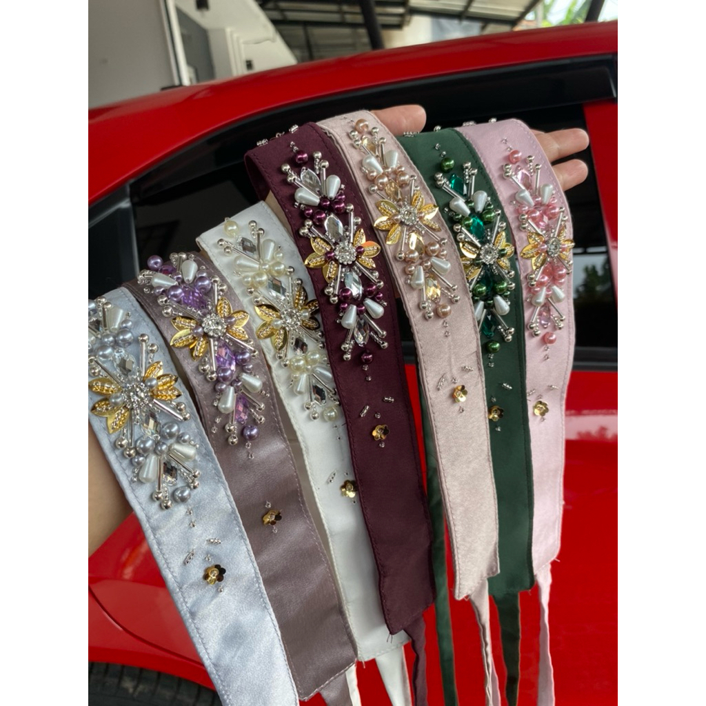 belt payet pinggang / obi payet mewah instan untuk kebaya