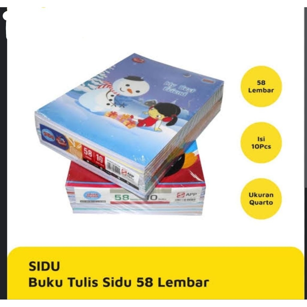 

BUKU TULIS SIDU 10PCS / 58 LEMBAR