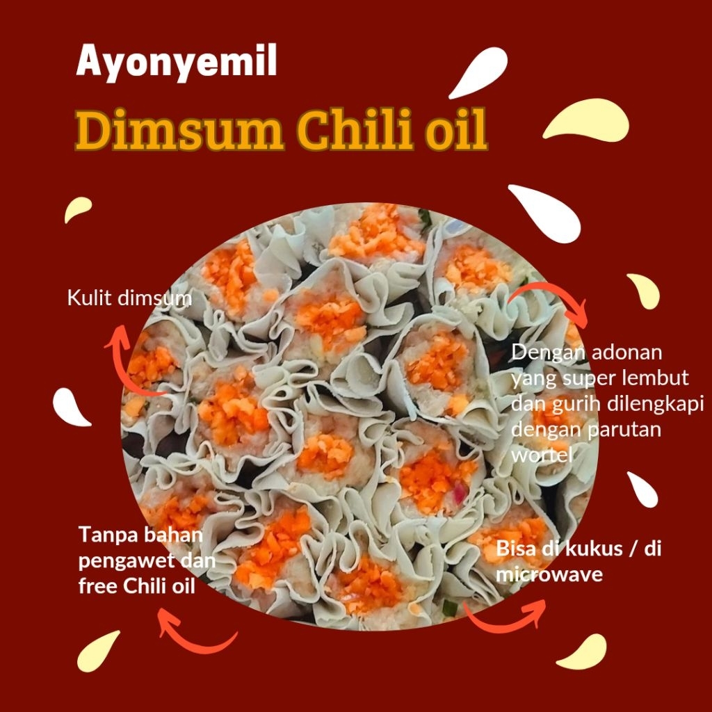 Dimsum Ayam Chili Oil || isi 5 pcs || Bisa COD || Free Ongkir