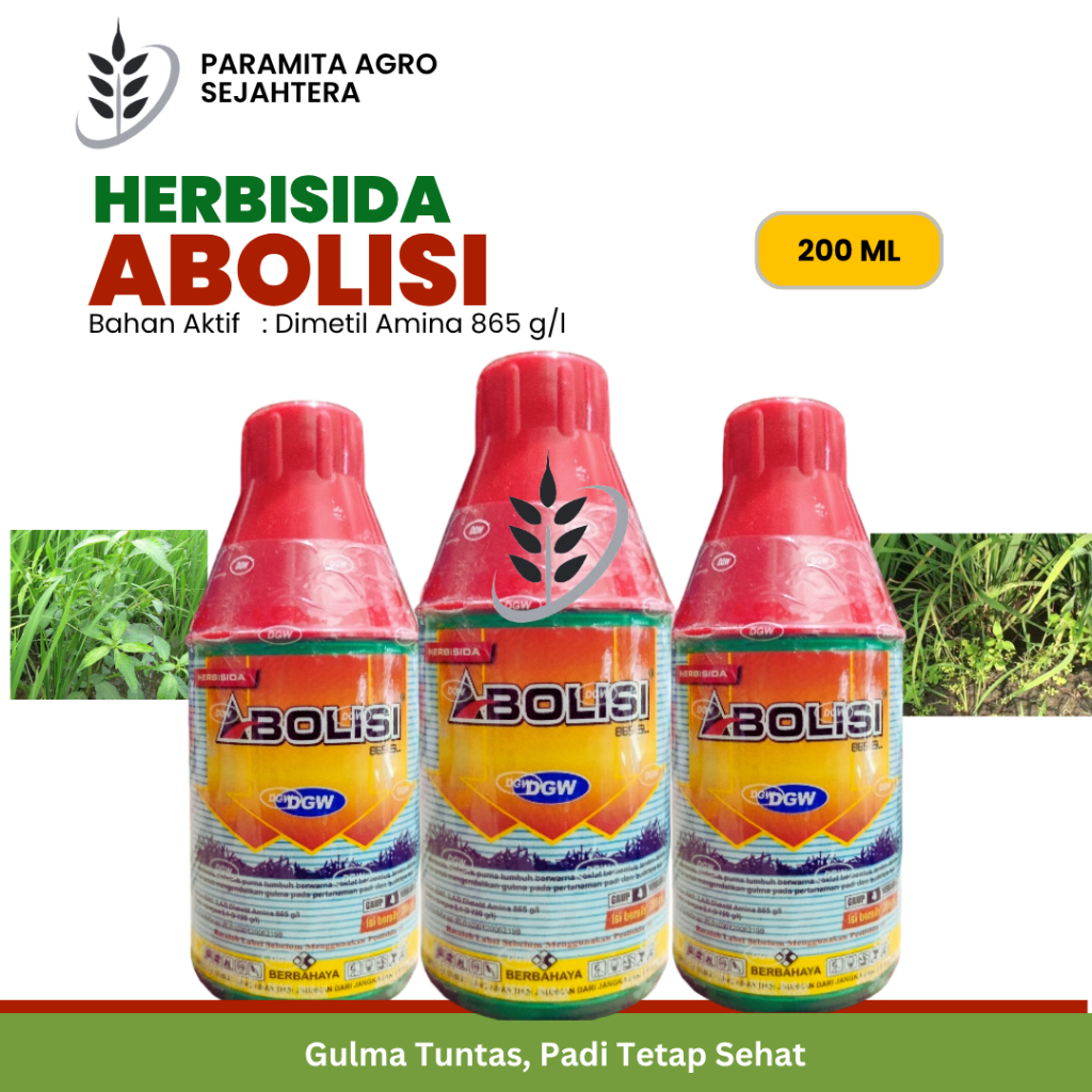 HERBISIDA ABOLISI 865 SL PEMBASMI GULMA TANAMAN PADI 200 ML