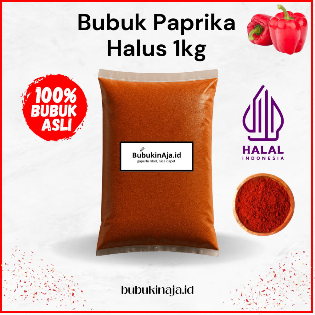 

Bumbu Paprika Bubuk Asli Pedas Segar 1Kg Original