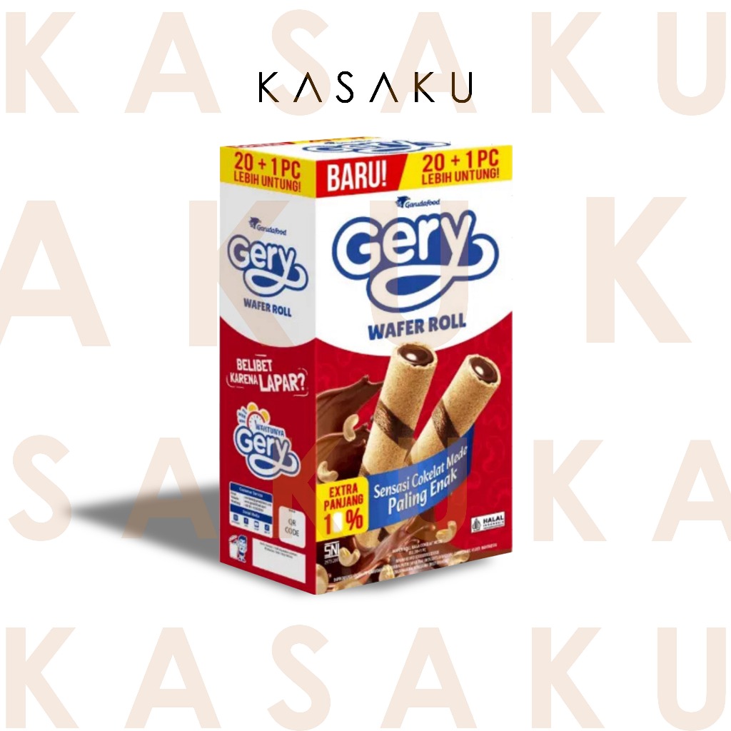 

Gery – Wafer Roll Rasa Cokelat Mede isi 21 @16.5g | Kasaku