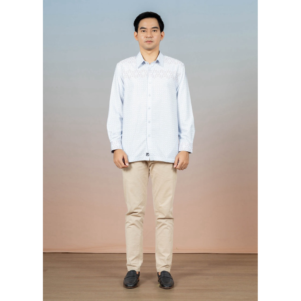 ELZATTA Koko Marrakesh - Fashion Muslim Pria - Koko Dewasa Lengan Panjang - Koko Texture Bahan Doby