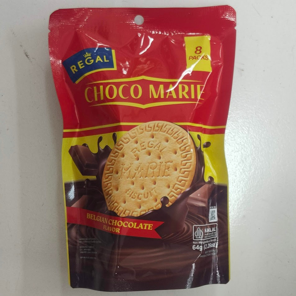 

REGAL Biskuit Choco Marie Belgian Chocolate kemasan pouch 64gr