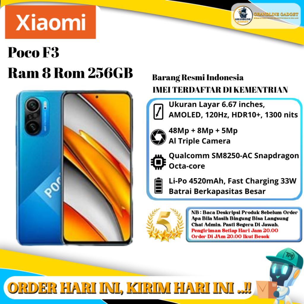 Xiaomi Poco F3 Ram 8 Rom 256GB