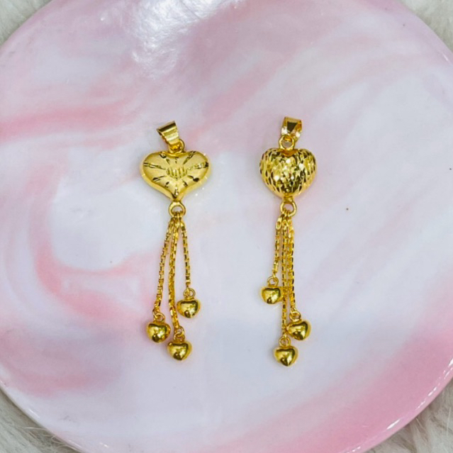 liontin love rumbai simple elegant murah emas asli kadar 700