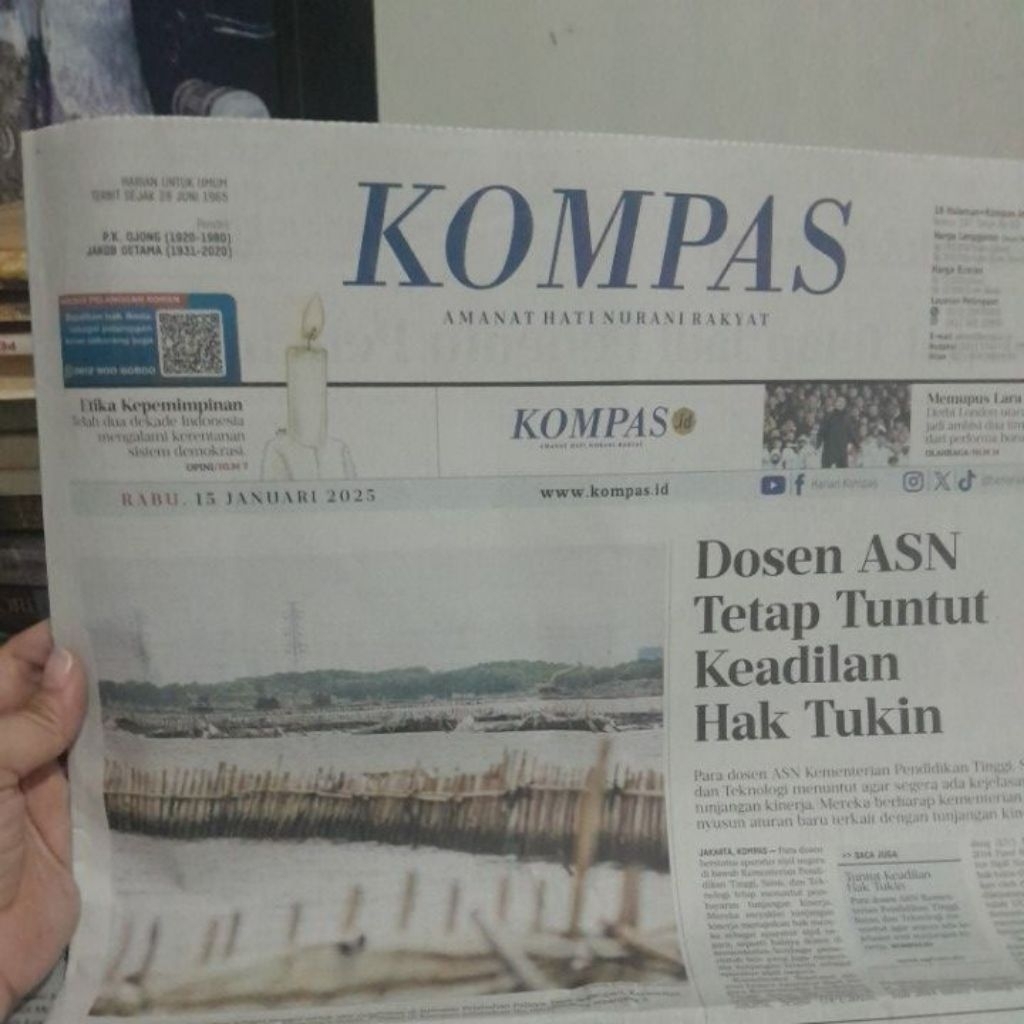 [jual per 1 koran/1 eksemplar] koran Kompas Okt Nov Des thn 2024, Koran tgl Minggu Apr-Okt 2025 utk 