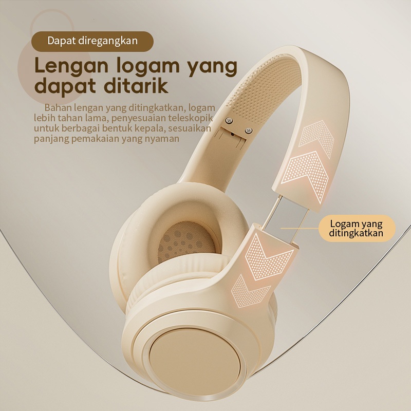PROMO TERBARU HOT PRODUCT DIPASANG DI KEPALA HEADSET BLUETOOTH HEADSET SILIKON YANG DAPAT DILIPAT