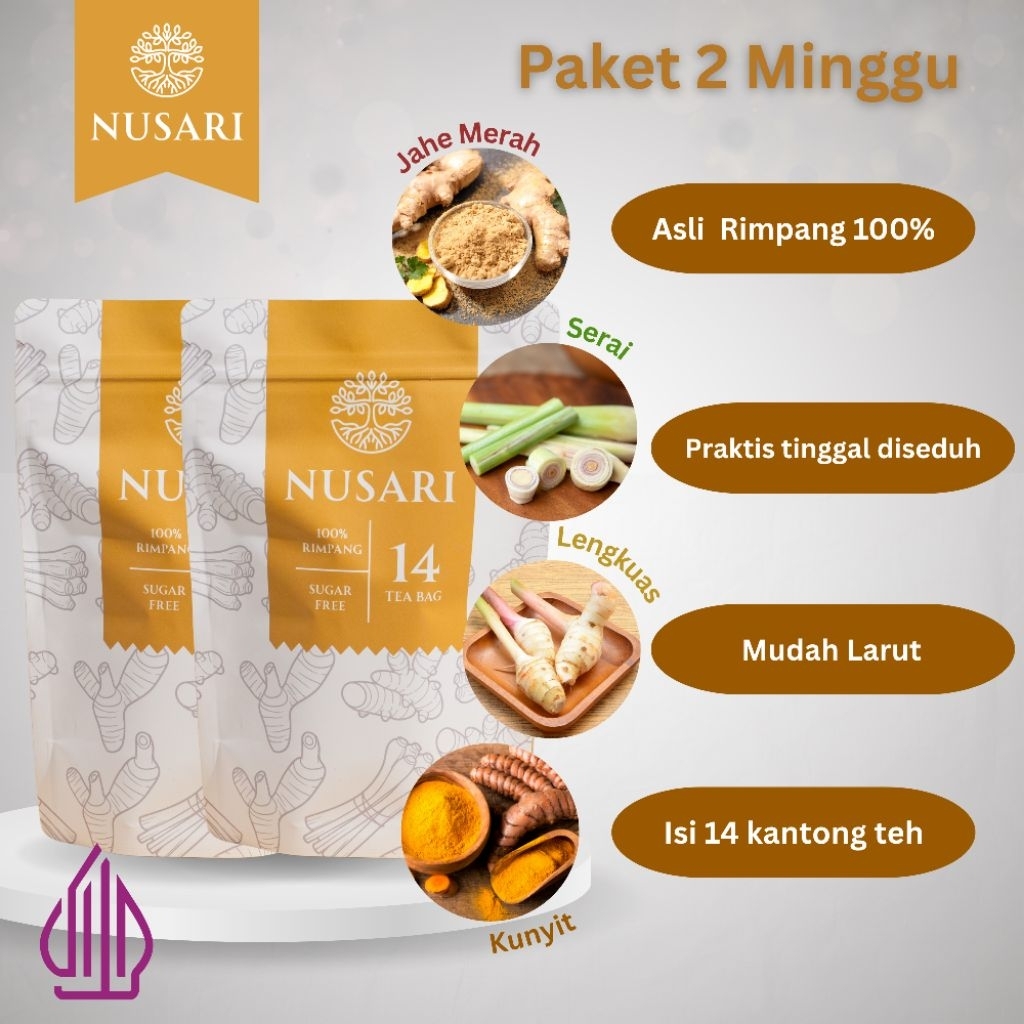 

NUSARI (DAPAT 2) TEH RIMPANG MURNI TANPA CAMPURAN GULA