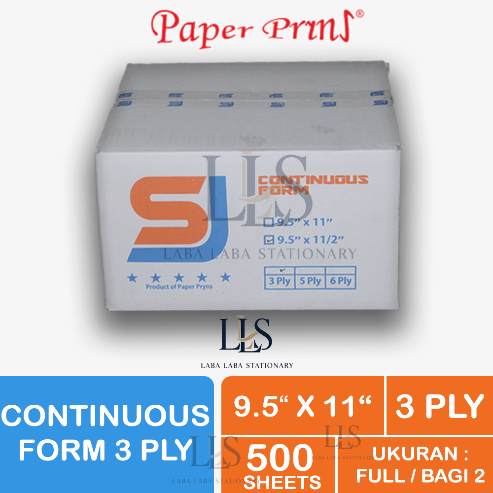 

CONTINUOUS FORM SJ 9.5 X 11 3 PLY BY PAPER PRINT NCR FULL BAGI 2 FAKTUR SURAT JALAN KERTAS CONTINOUS FORM RANGKAP 3