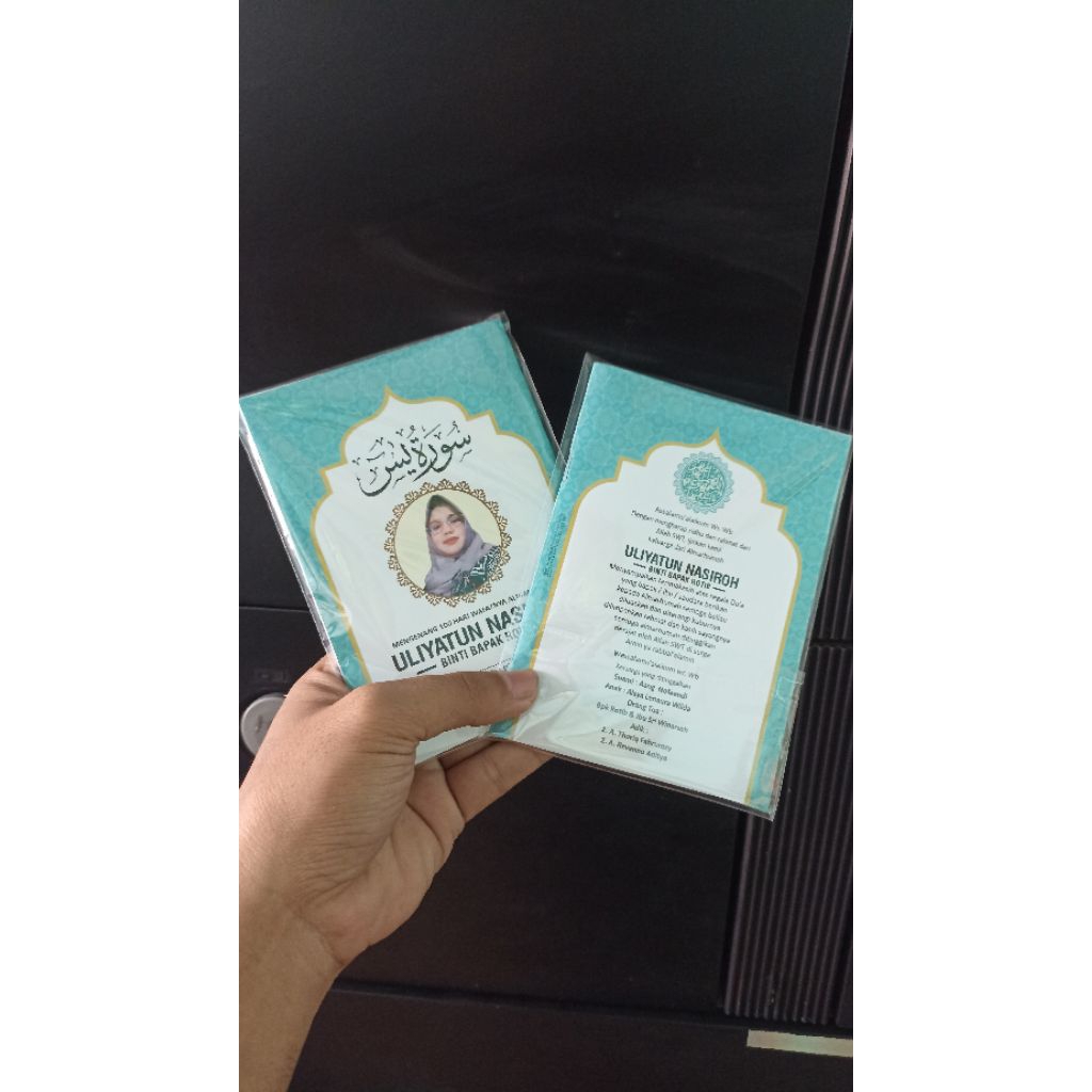 

BUKU YASIN/SURAT YASIN TAHLIL FOTO CUSTOM SAMPUL FULL WARNA