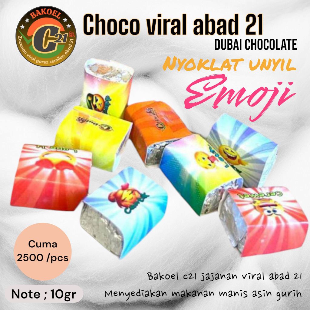 

c21 coklat uyil viral abad 21 dubai chocolate 14pcs box