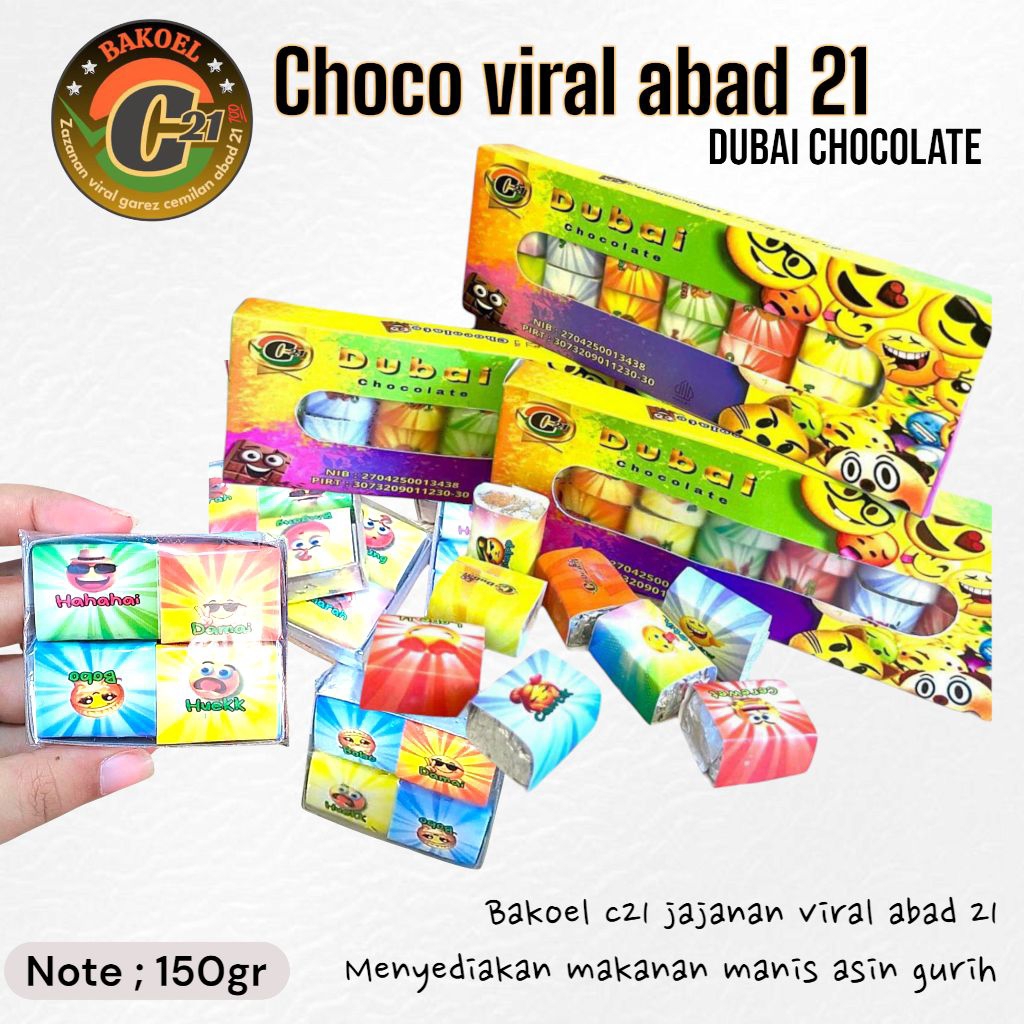 

c21 coklat uyil viral abad 21 dubai chocolate all varian isi