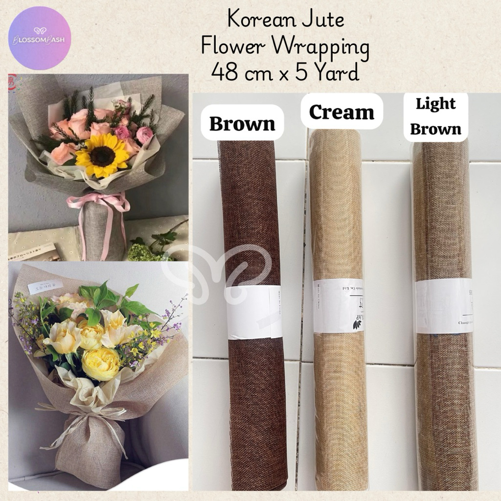 

[ Per Roll ] Jute Flower Wrapping / Kain goni Buket