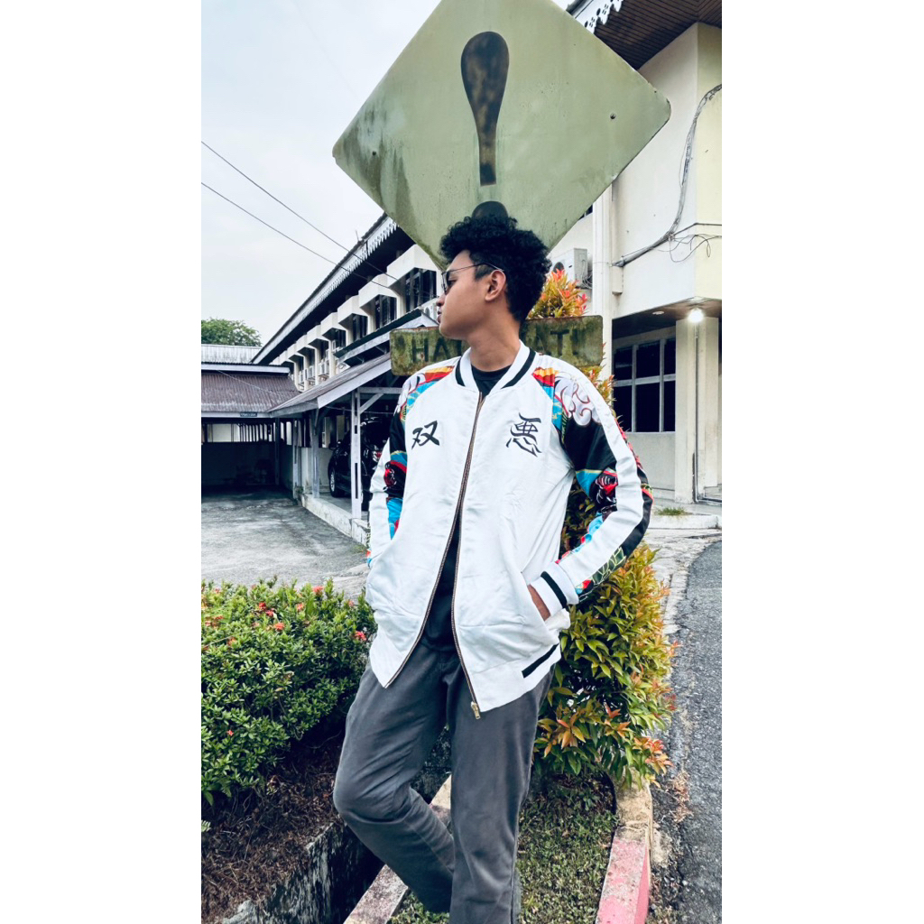 Jaket Sukajan Smiley Tokyo Ravengers Satin Premium Bordir Jepang