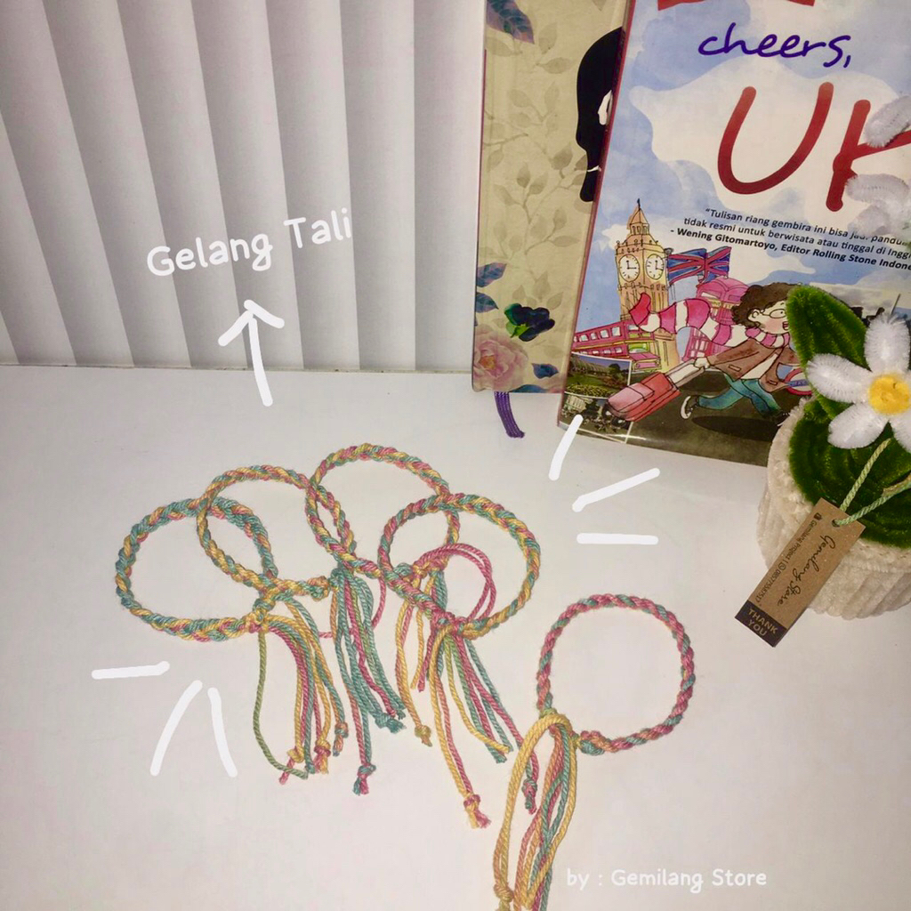 GELANG RAJUT TALI MACRAME by Gemilang Store
