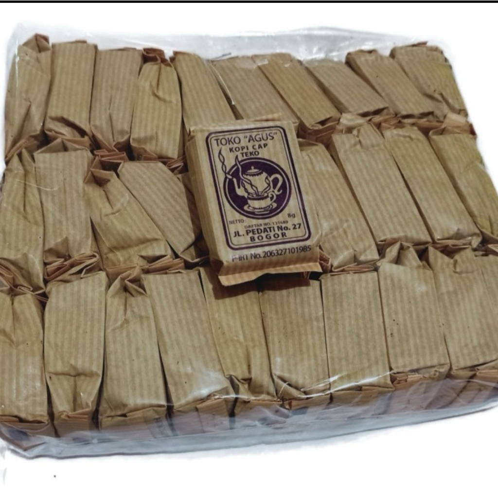 

Kopi cap teko mini bungkus kertas 30 bungkus 8 gram tanpa gula kopi halal dan enak kopi khas bogor