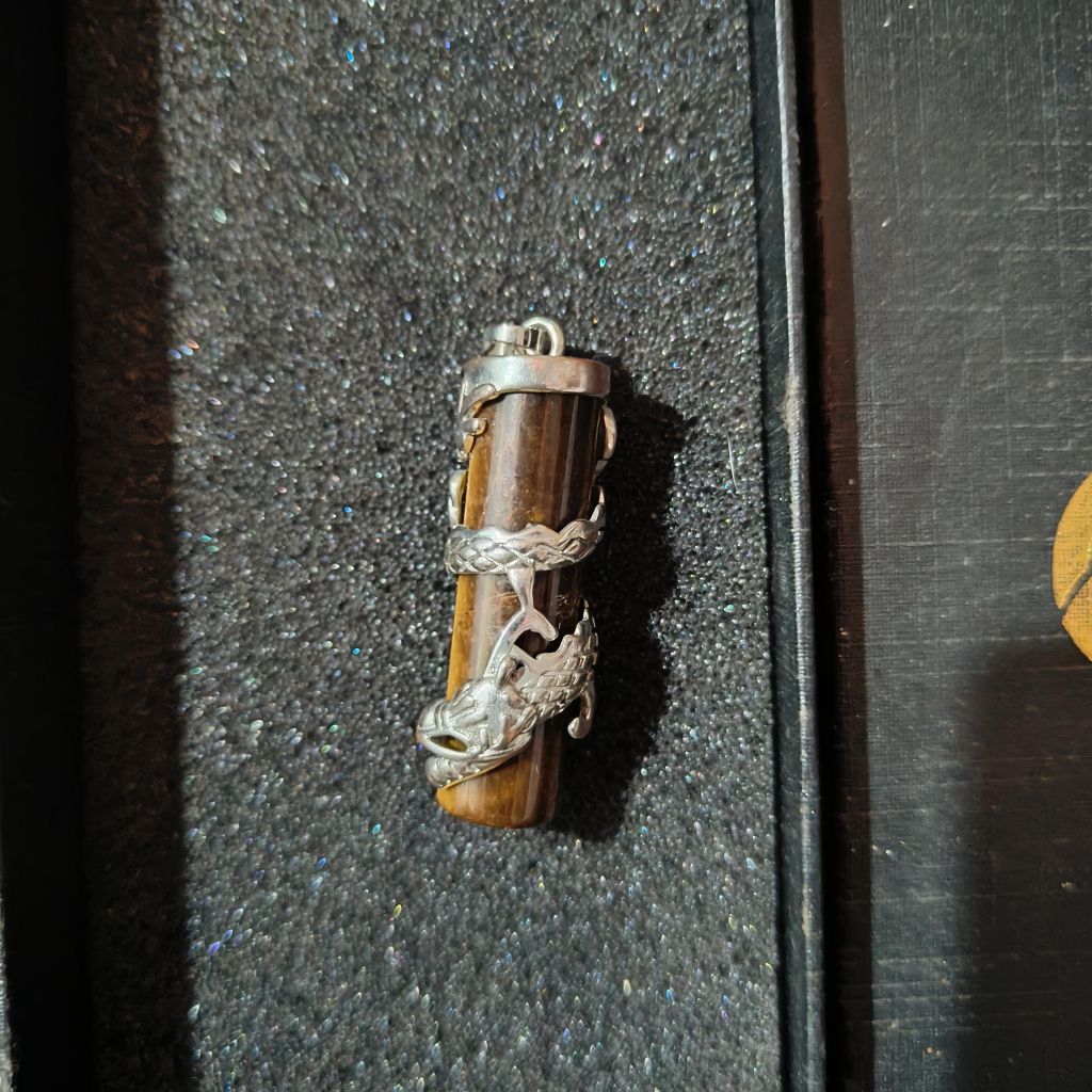 asesoris kalung lilitan naga batu alam liontin pria/wanita