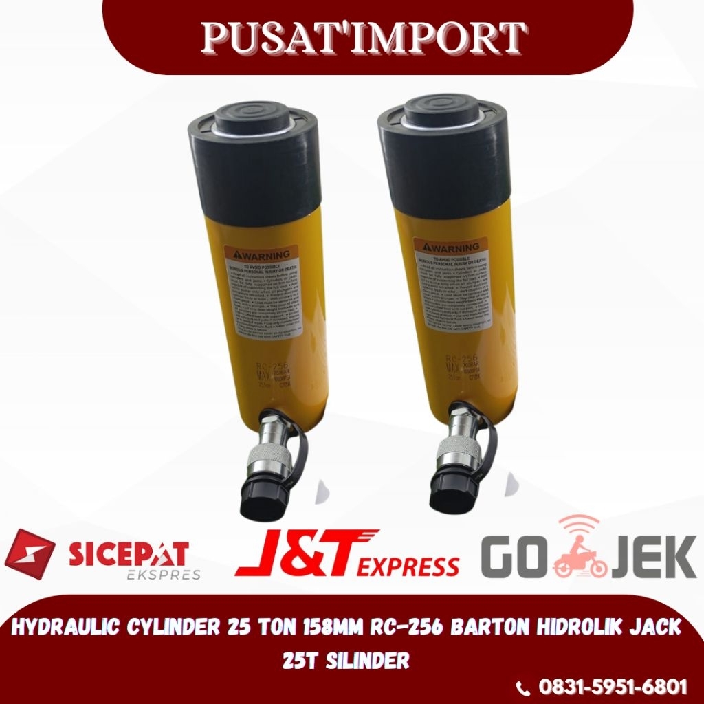Hydraulic Cylinder 25 Ton 158mm RC-256 BARTON Hidrolik Jack 25T Silinder RC-256