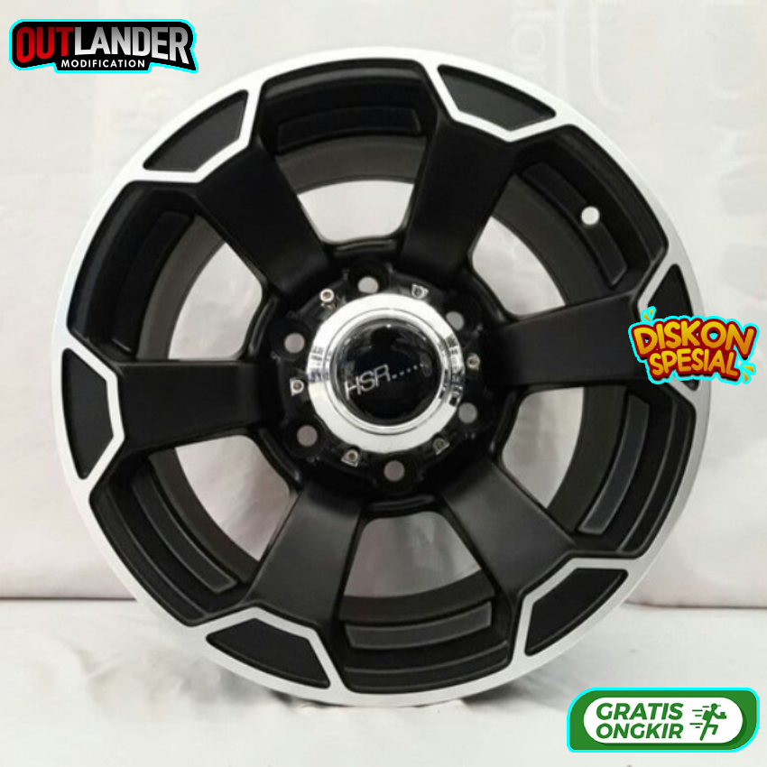 velg semi offroad r15 lobang 6 untuk mobil Dmax Panther Terrano Blazer Hardtop dll hsr thunder r15