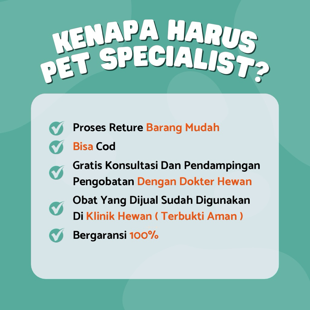 READY Obat Semprot Spray Luka Pet Specialist 60 ml - Untuk Anjing Kucing - Mengobati luka basah,