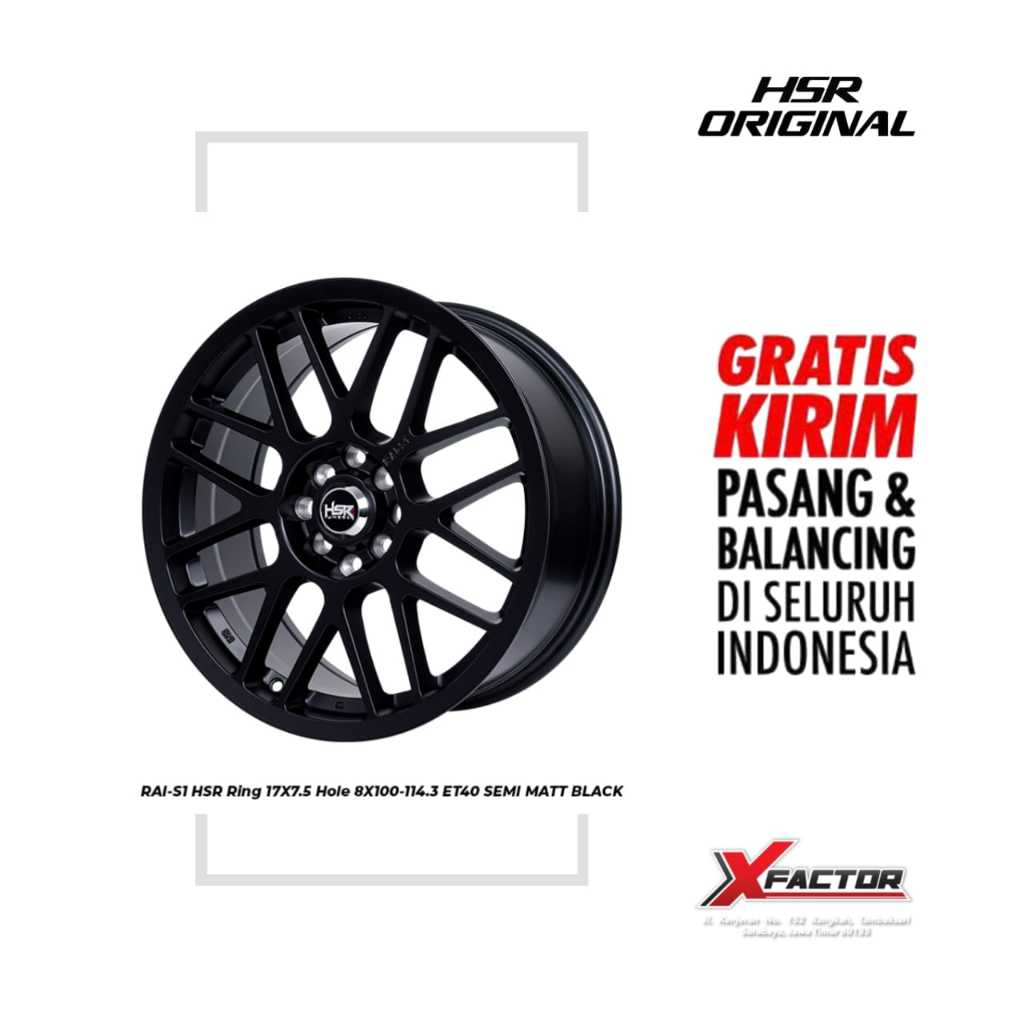 VELG MOBIL HSR R17 HSR RAI-S1 R17X7,5 H8X100-114,3 ET40 SMB
